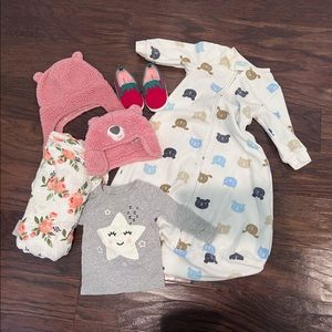 Lot of 13 baby girls items 6-12 months